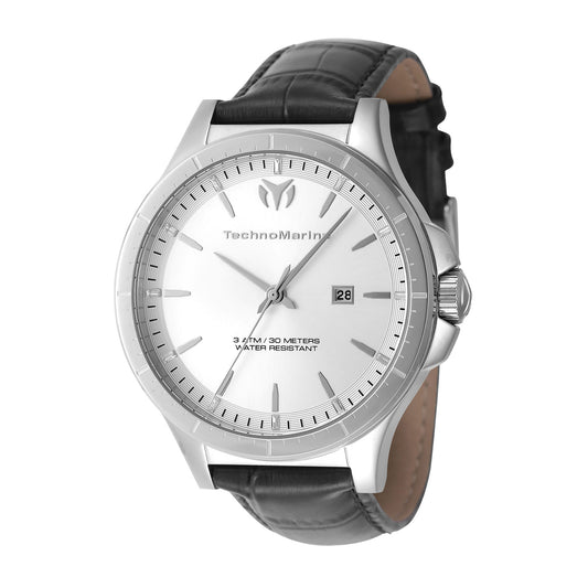 Technomarine MoonSun Men 45mm Stainless Steel Steel Silver dial PC32 Quartz