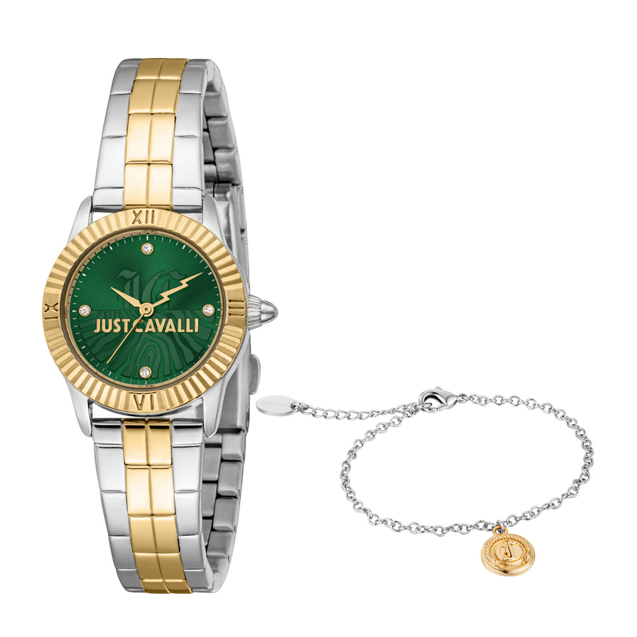 Just Cavalli Black Leather Watch