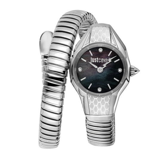 Just Cavalli Women's Black MOP Dial Snake Watch