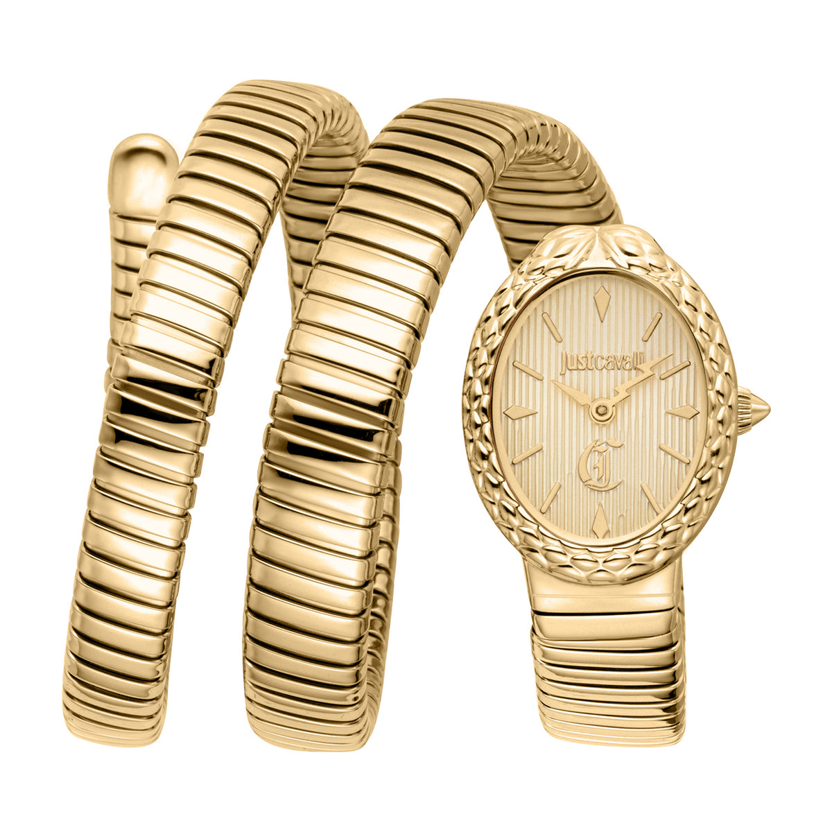 Just Cavalli Women's Champagne Dial Snake Watch