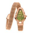 Just Cavalli Women's Olive Dial Snake Watch