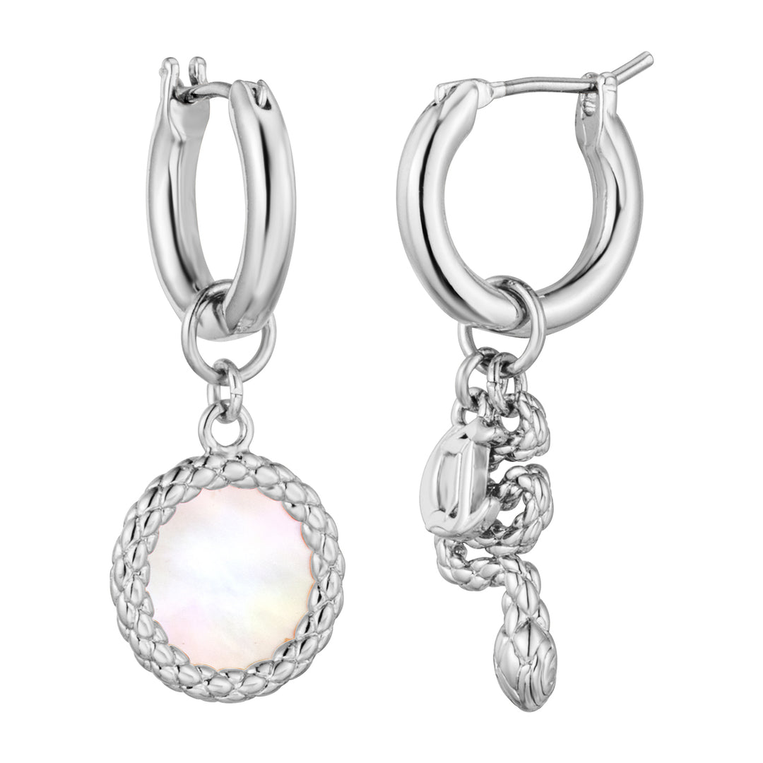 JUST CAVALLI Earrings, Silver Color, Stones Color: White