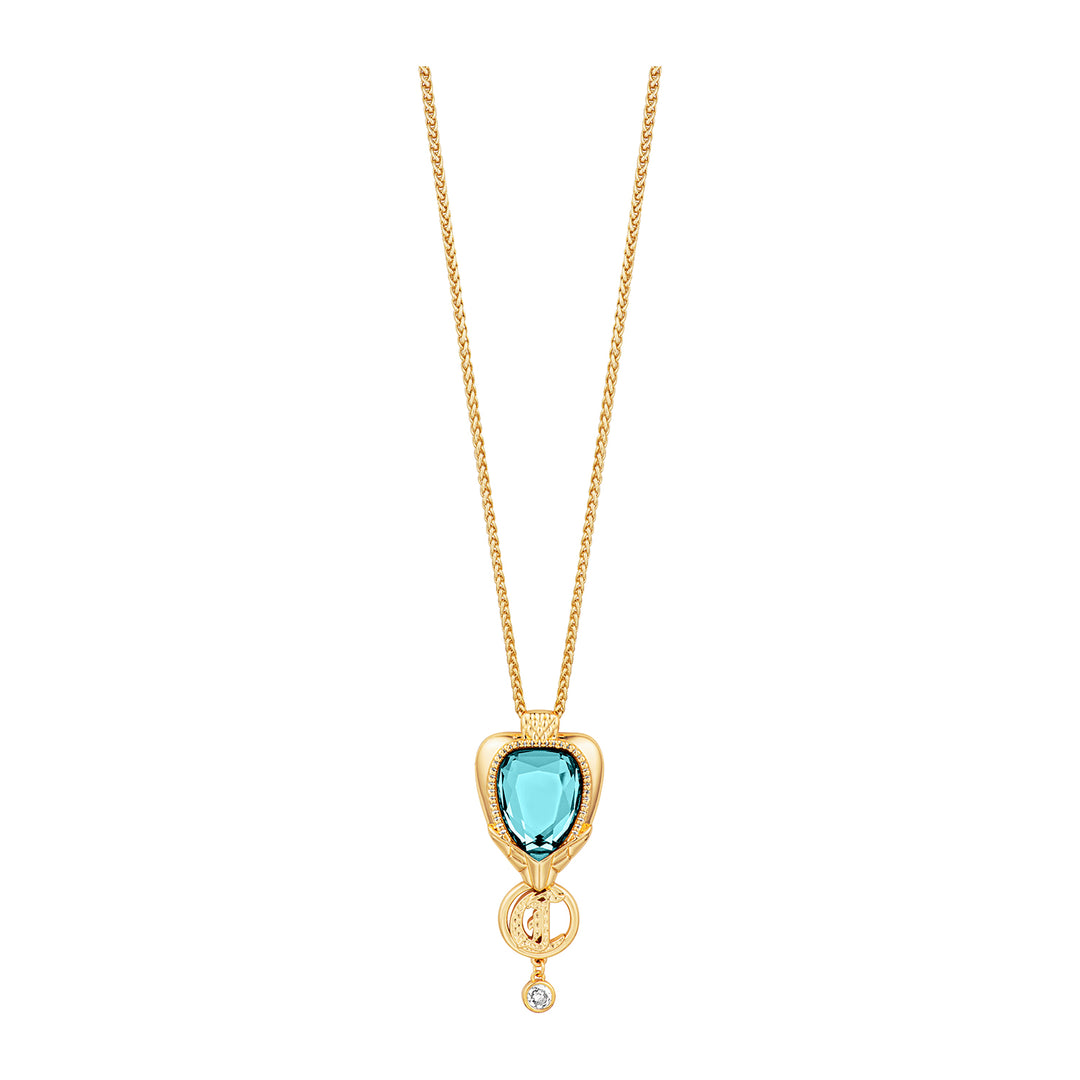 JUST CAVALLI Necklace, Gold Color, Stones Color: Blue Glass