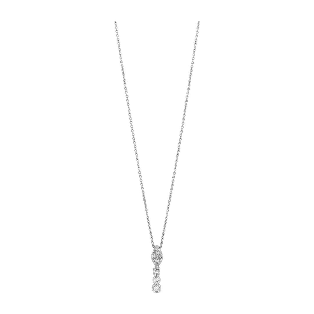 JUST CAVALLI Necklace, Silver Color, Stones Color: White