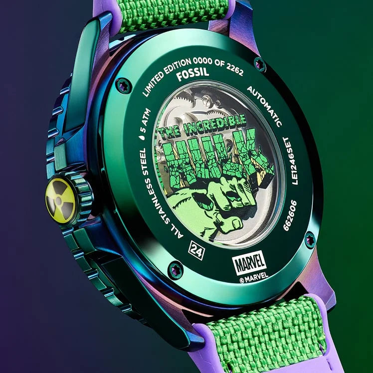 Graphic display caseback with etched limited-edition numbering