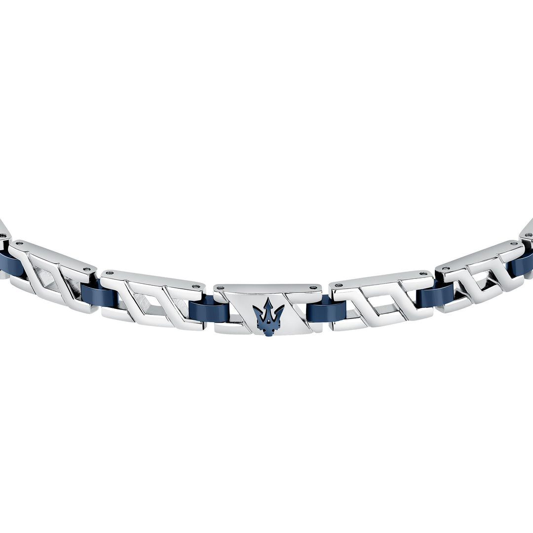 Maserati ICONIC BRACELET WITH IP BLUE 18.5+3CM