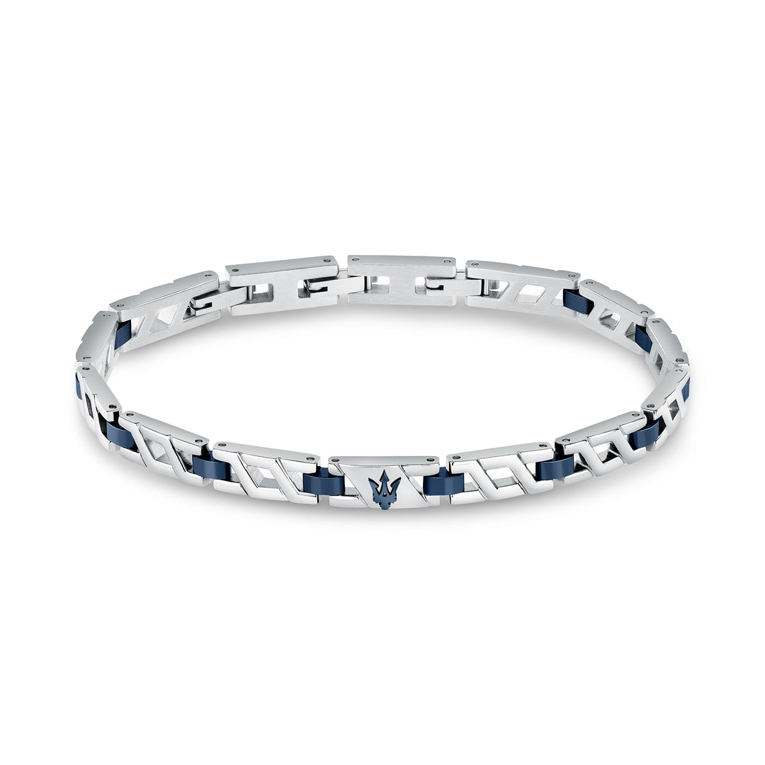 Maserati ICONIC BRACELET WITH IP BLUE 18.5+3CM