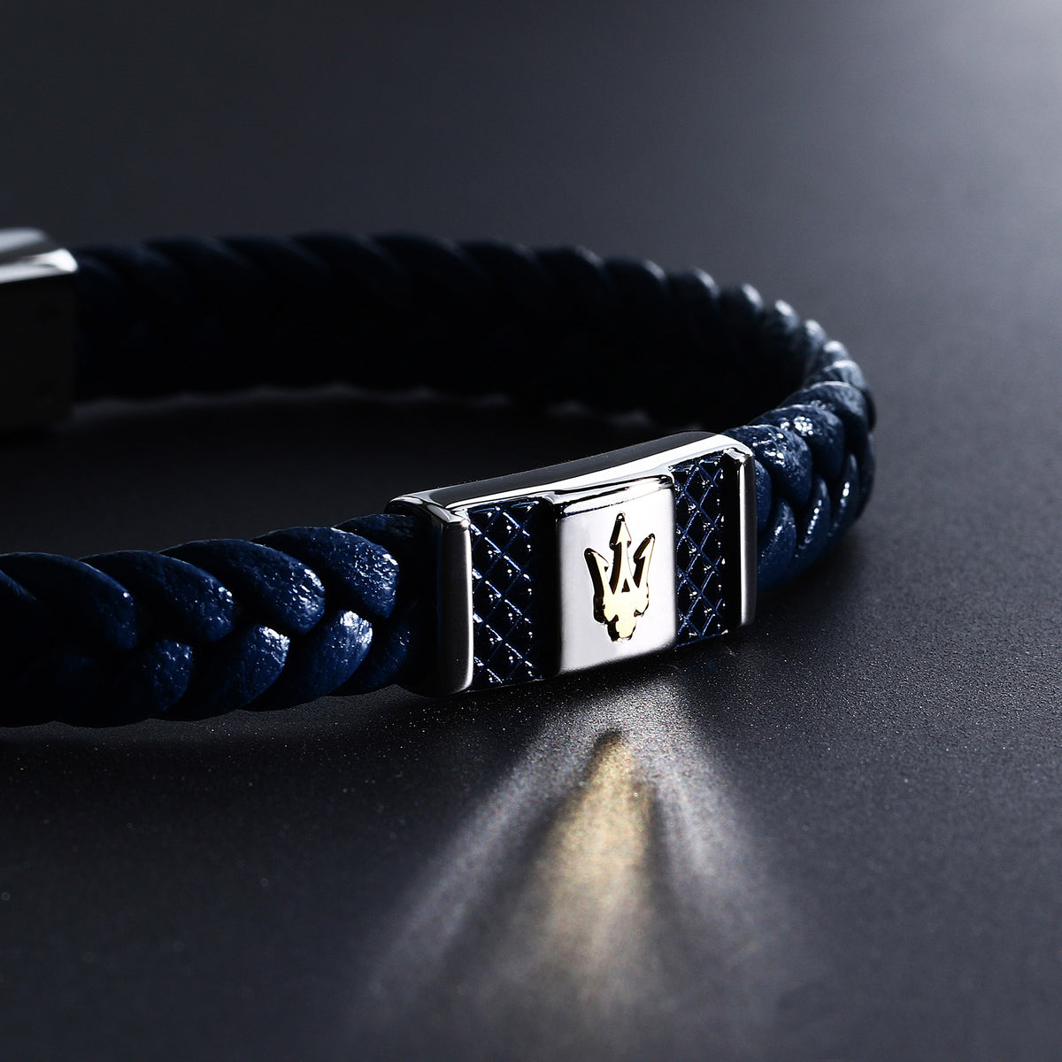 Recycled Leather BR SS YG+BLUE 19+1CM