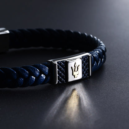 Recycled Leather BR SS YG+BLUE 19+1CM