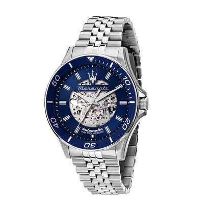 Maserati Sfida 44mm Auto Blue Dial Ss Br Men's Watch