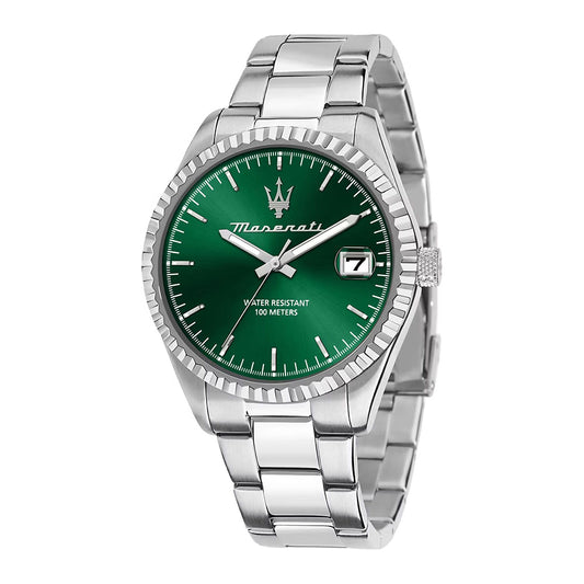 Maserati Competizione 43MM 3H Green Dial SS BR