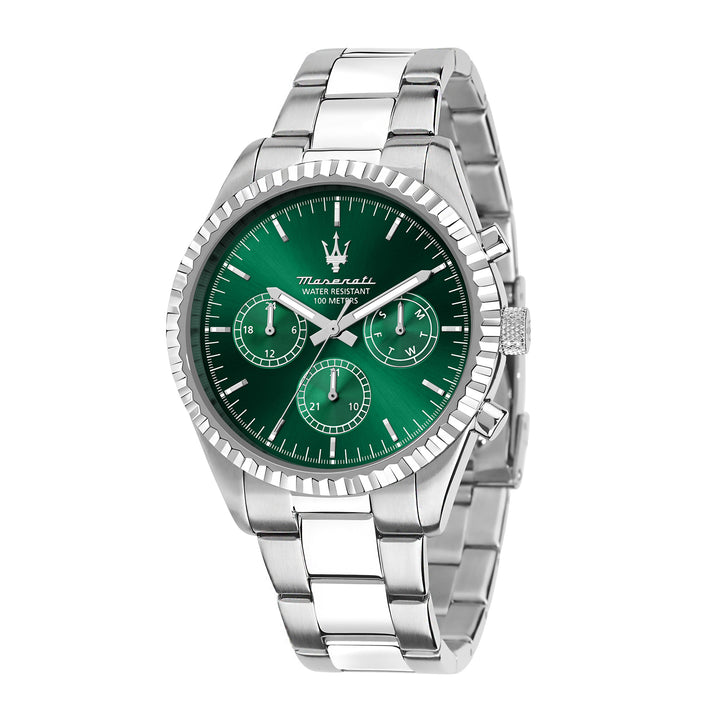 COMPETIZIONE 43MM MULT GREEN DIAL SS BR