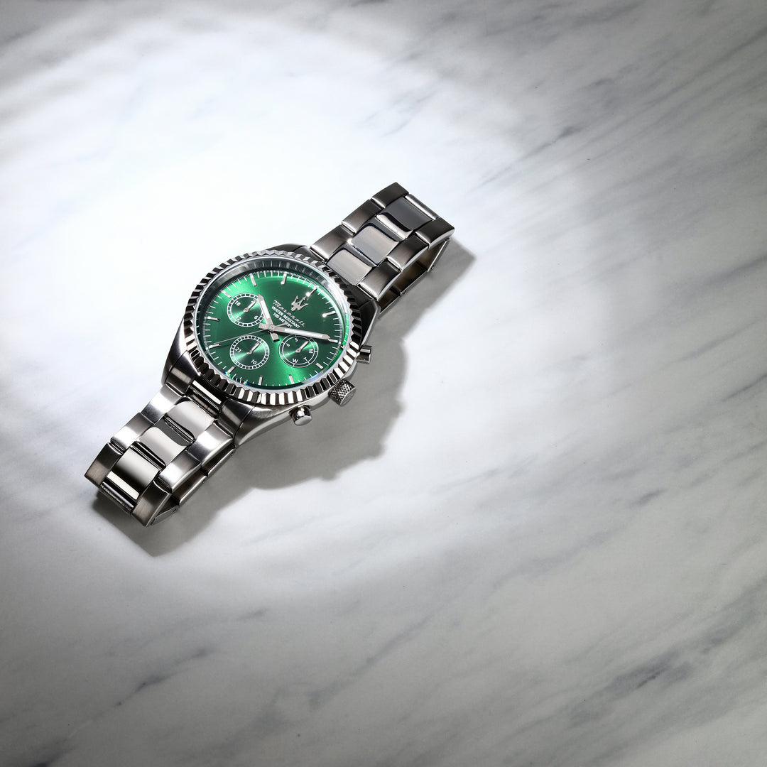 COMPETIZIONE 43MM MULT GREEN DIAL SS BR