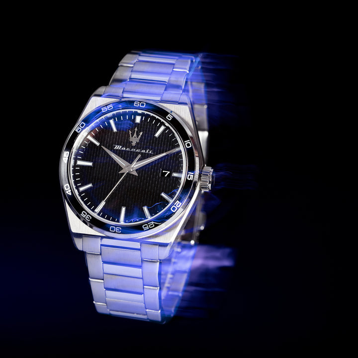 VELOCITA 41MM 3H BLACK DIAL SS BR