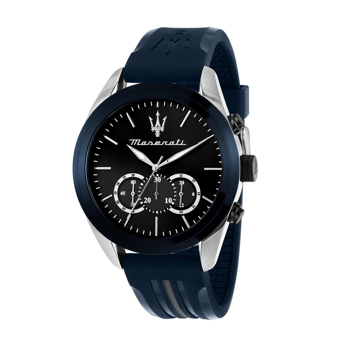 Maserati Traguardo 45mm Chr D.Gun Dial Blk+Gun Pu Men's Watch - R8871612046