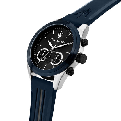 Maserati Traguardo 45mm Chr D.Gun Dial Blk+Gun Pu Men's Watch - R8871612046