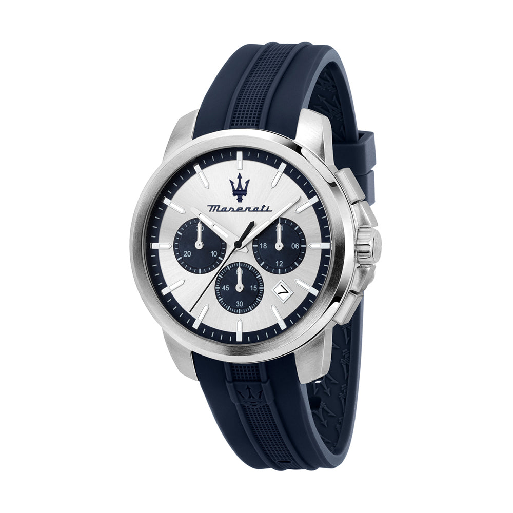 MASERATI SUCCESSO 42MM CHR SIL+BLU DIAL BLU ST