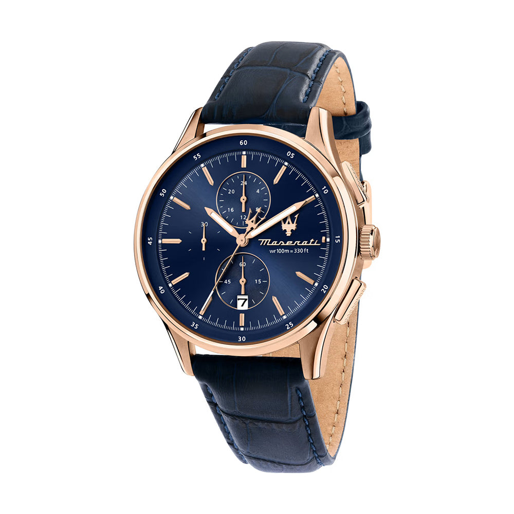 MASERATI SORPASSO 42MM CHRO BLUE DIAL BLUE STRAP