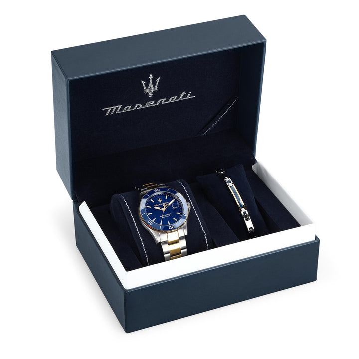 Maserati Competizione 43mm Chr Blu Di Ss+Yg B+Jew Men's Watch