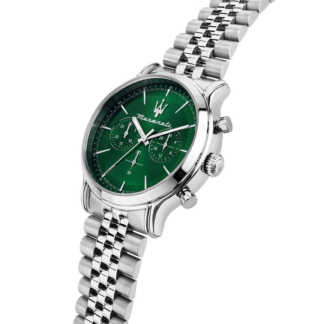 Maserati Epoca 42mm Chr Green Dial Ss Br Men's Watch