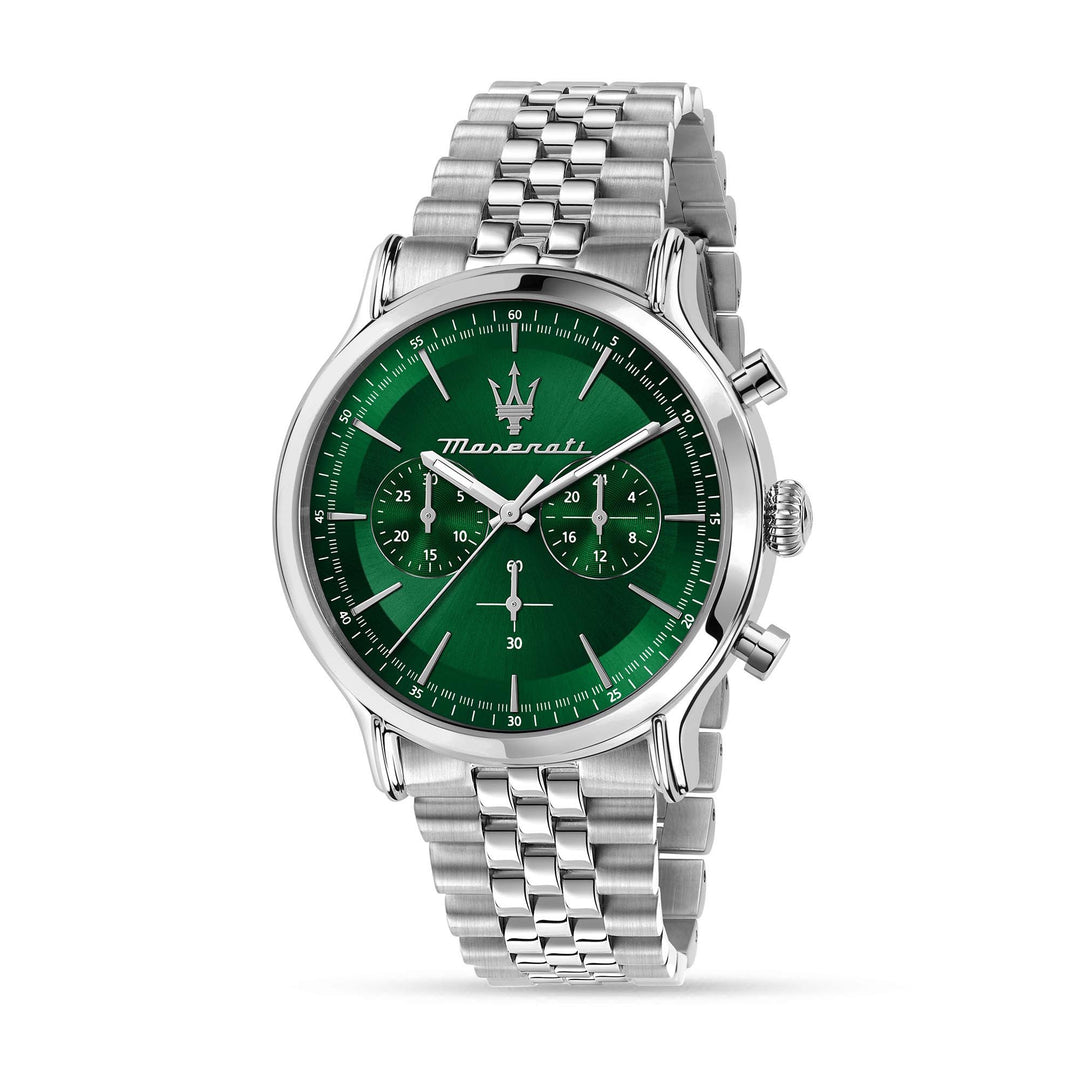 Maserati Epoca 42mm Chr Green Dial Ss Br Men's Watch