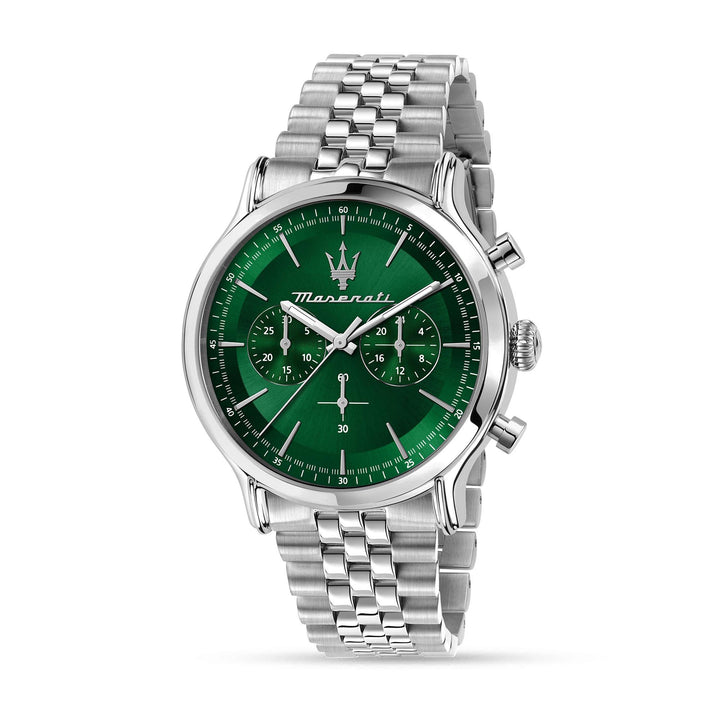 Maserati Epoca 42mm Chr Green Dial Ss Br Men's Watch