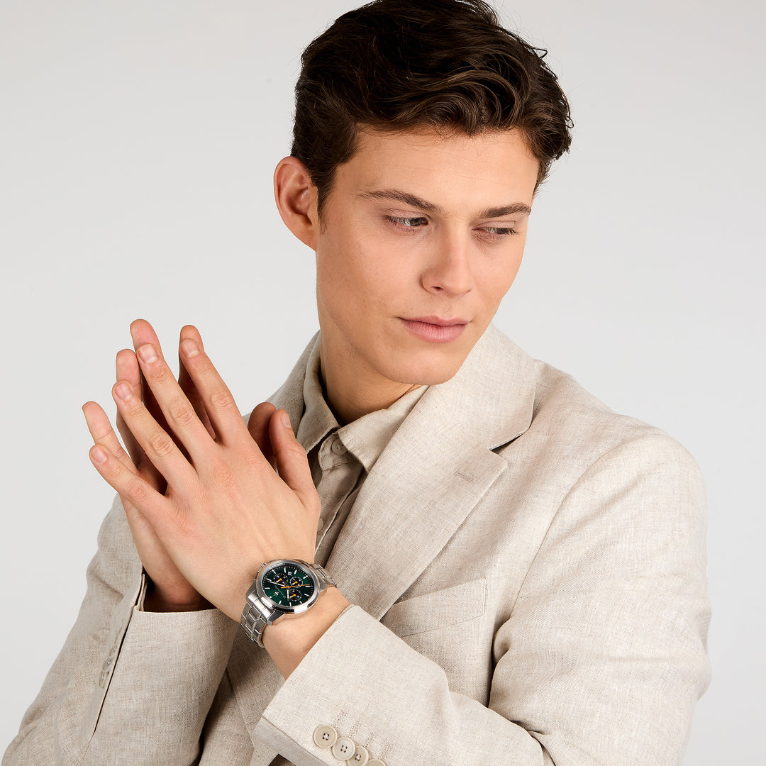 SUCCESSO 42MM CHR GREEN DIAL SS BR