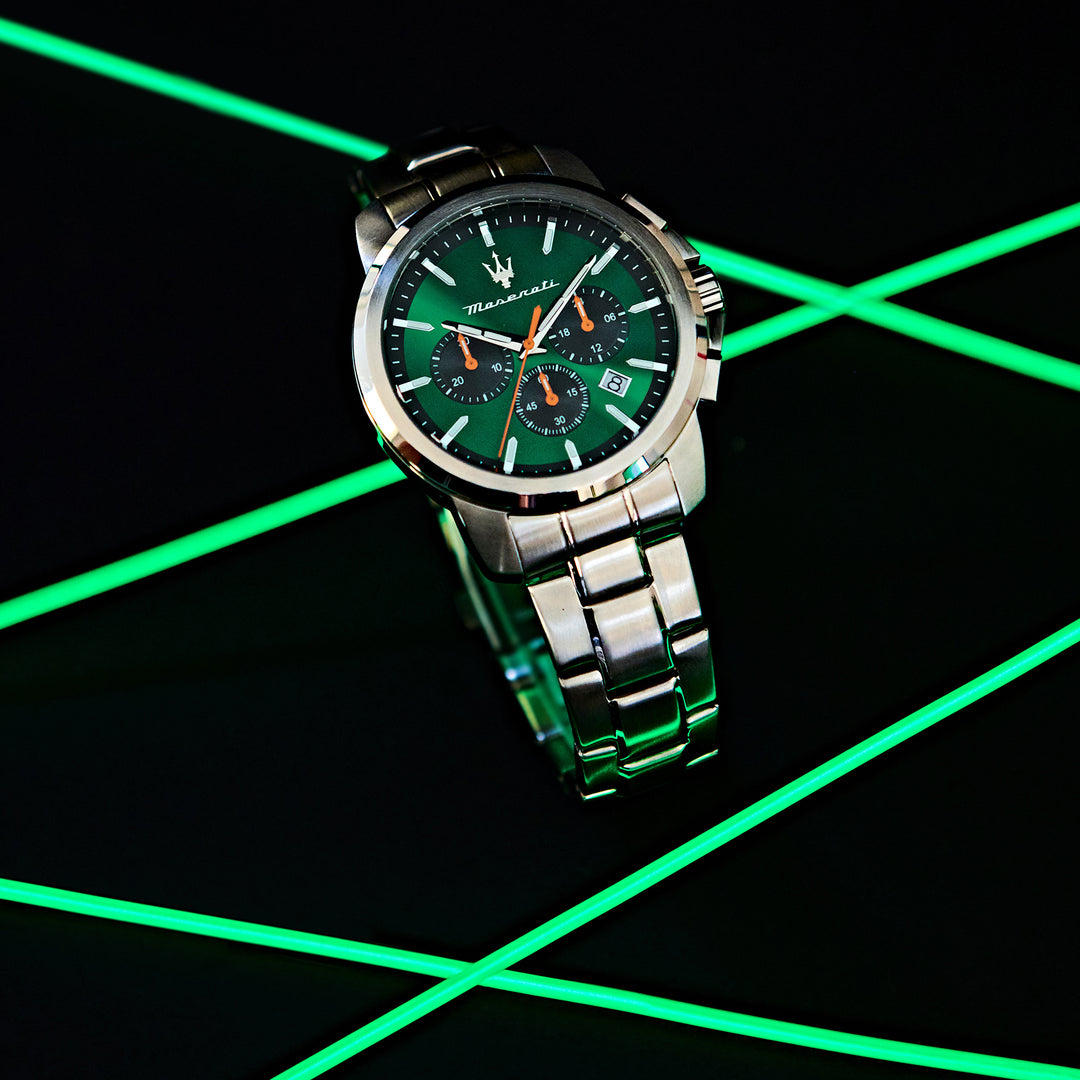 SUCCESSO 42MM CHR GREEN DIAL SS BR