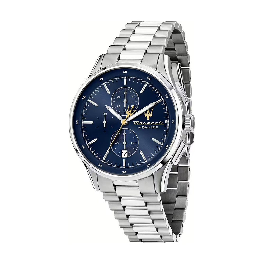 MASERATI SORPASSO 42MM CHRO BLUE DIAL SS BR