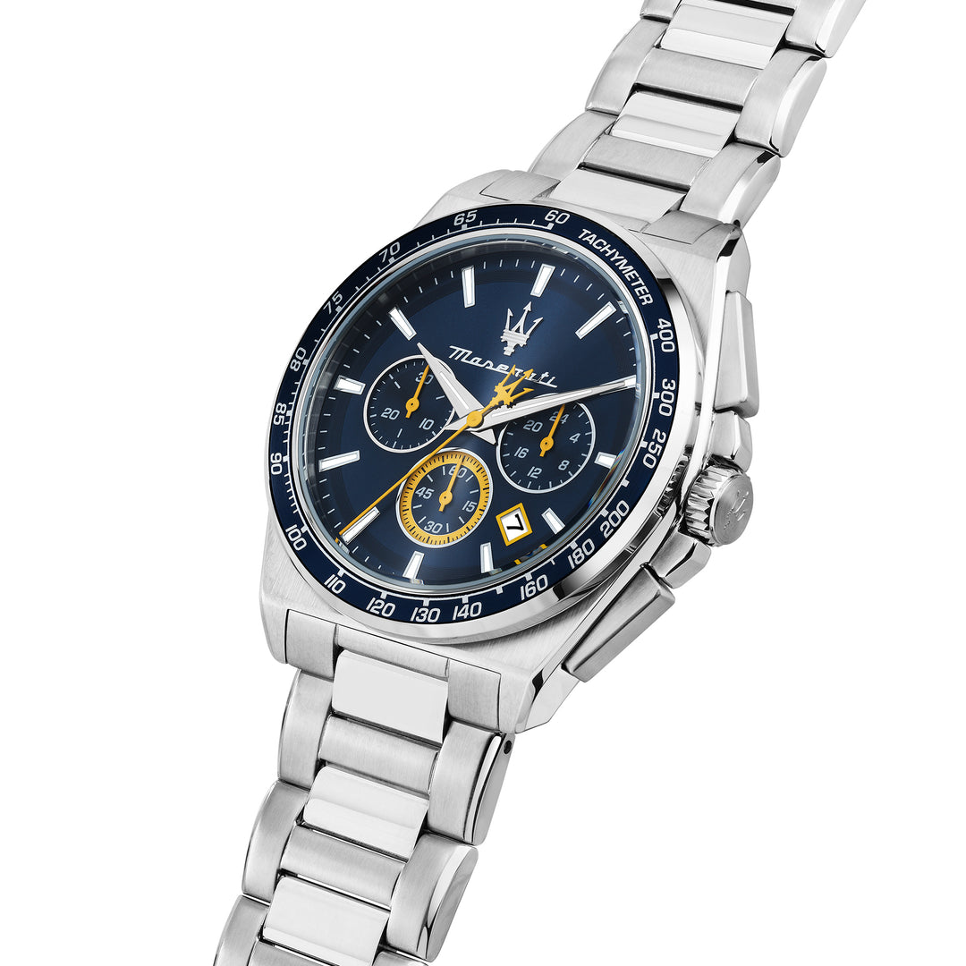 VELOCITA 43MM CHRO BLUE DIAL SS BR+BLU S