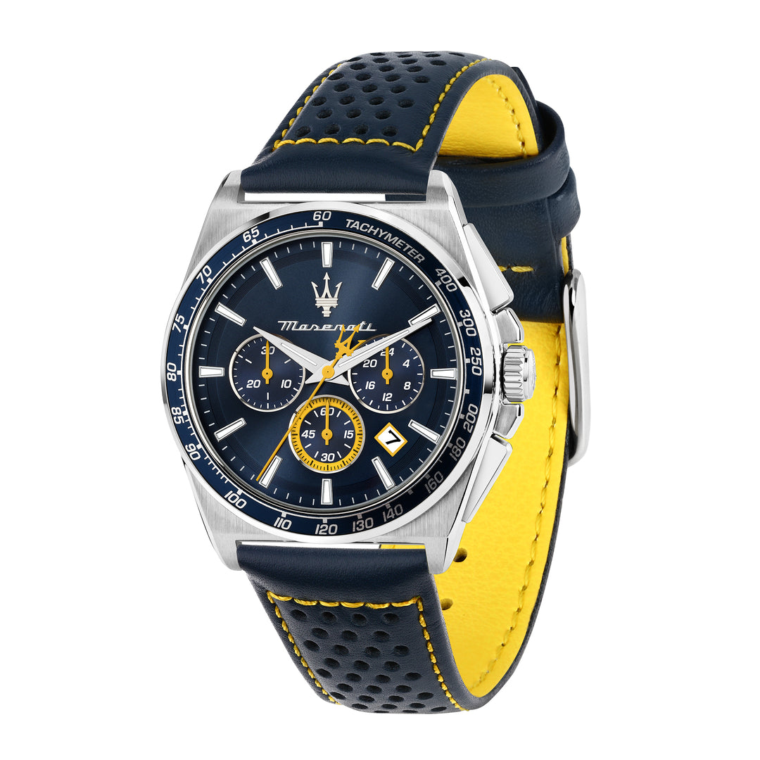 VELOCITA 43MM CHRO BLUE DIAL SS BR+BLU S