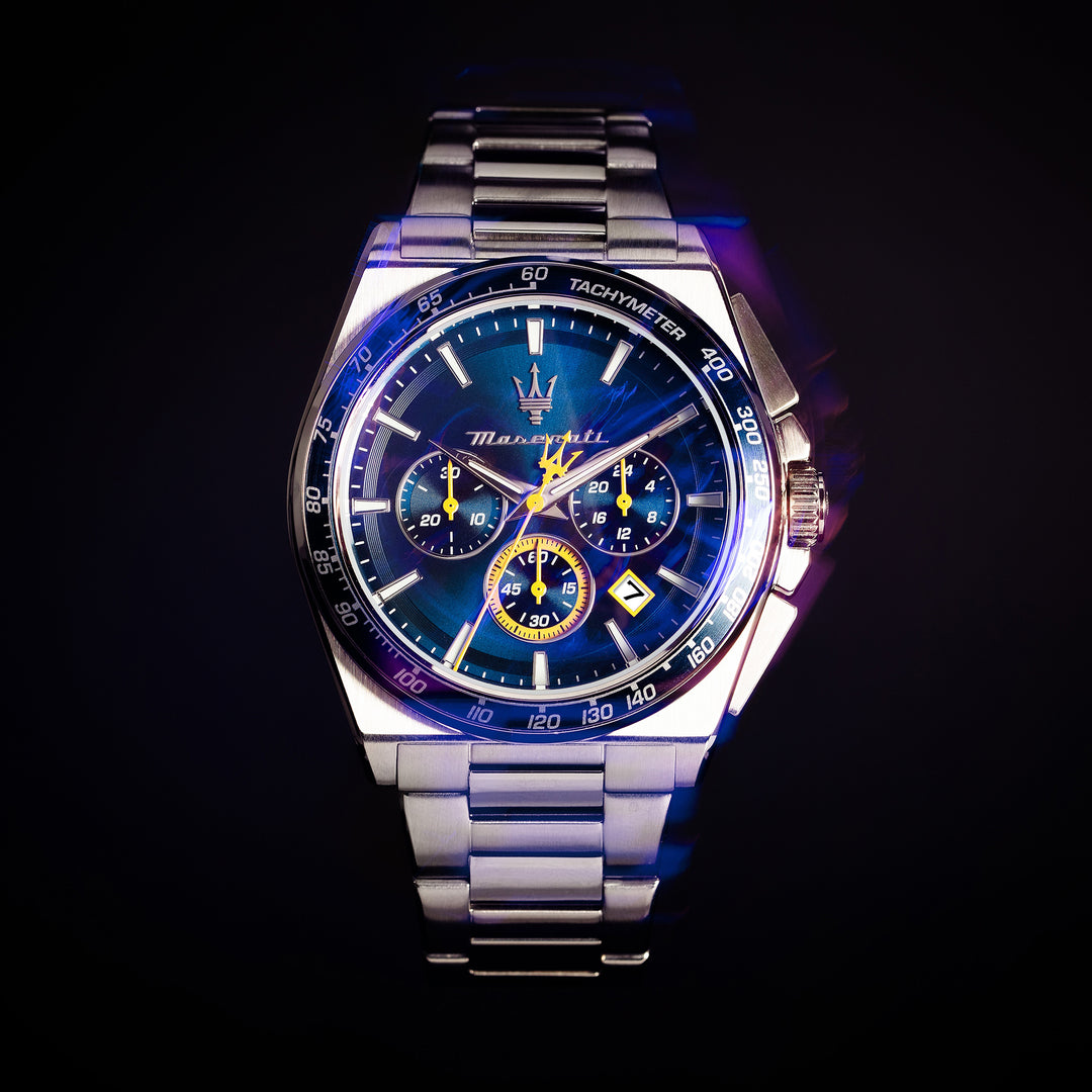 VELOCITA 43MM CHRO BLUE DIAL SS BR+BLU S