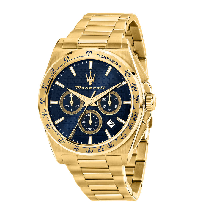 VELOCITA 43MM CHRO BLUE DIAL YG BR