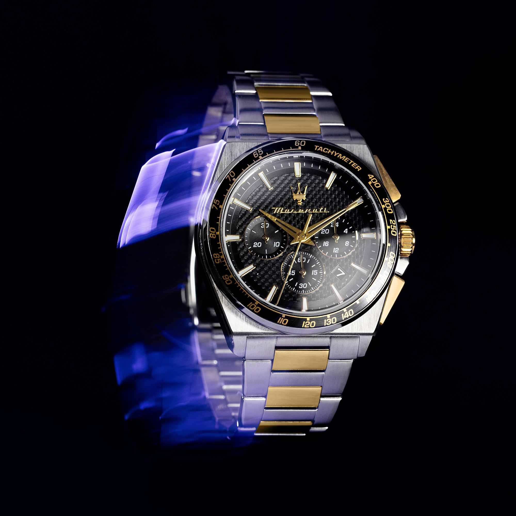 Shop VELOCITA 43MM CHRO BLACK DIAL YG+SS BR - The Watch House UAE