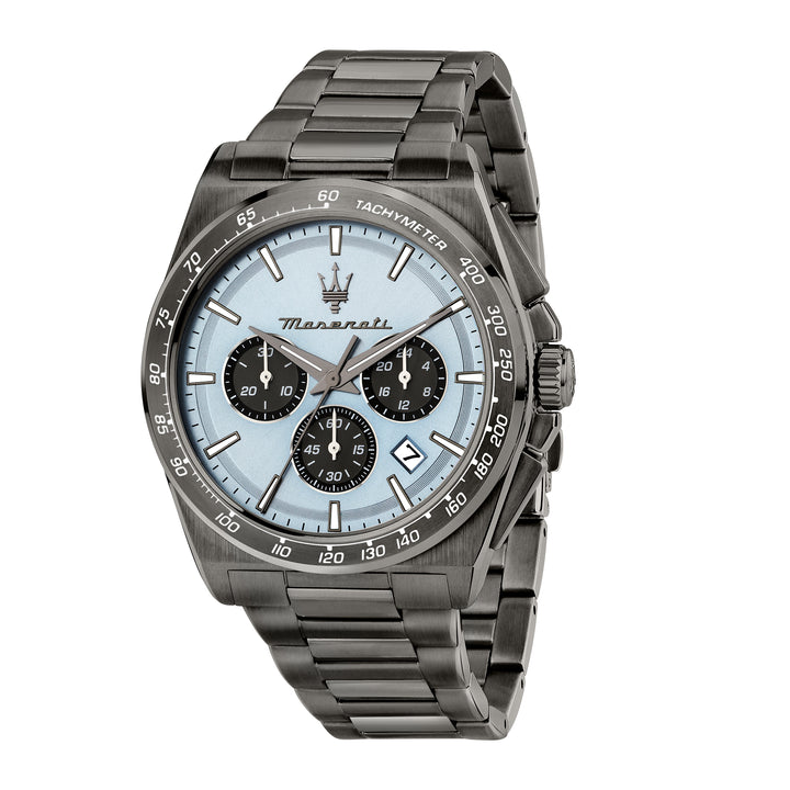 VELOCITA 43MM CHRO BLUE DIAL GUN BR