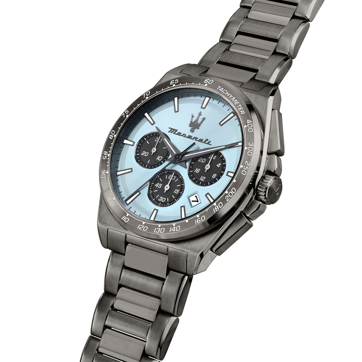 VELOCITA 43MM CHRO BLUE DIAL GUN BR
