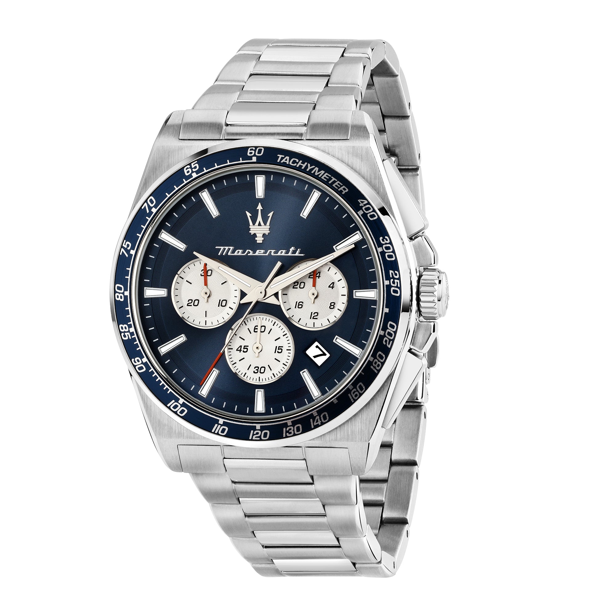 Shop VELOCITA 43MM CHRO BLUE DIAL SS BR - The Watch House UAE