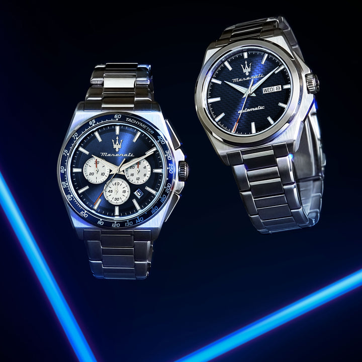 VELOCITA 43MM CHRO BLUE DIAL SS BR