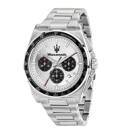 Maserati Velocita 43MM CHRO Silver Dial SS BR