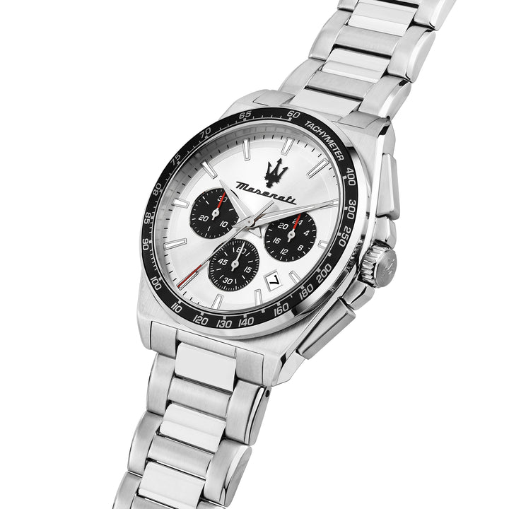 VELOCITA 43MM CHRO SILVER DIAL SS BR