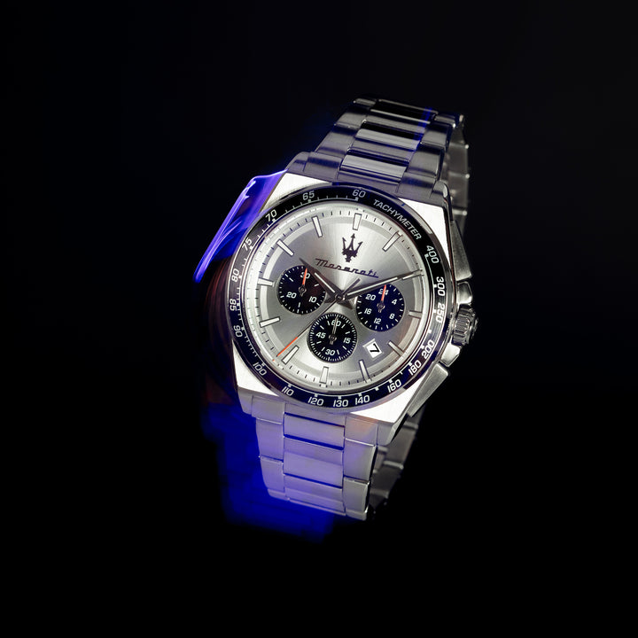 VELOCITA 43MM CHRO SILVER DIAL SS BR
