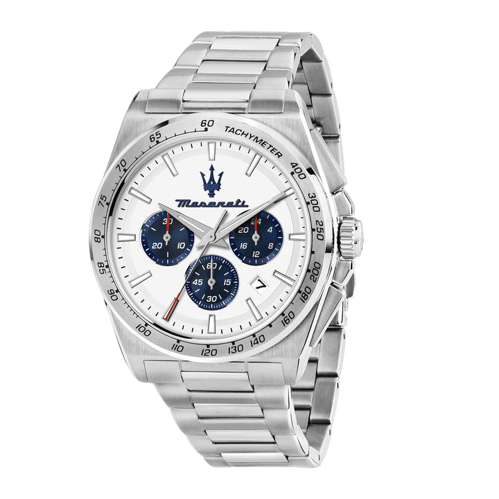 VELOCITA 43MM CHRO WHITE DIAL SS BR
