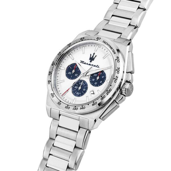 VELOCITA 43MM CHRO WHITE DIAL SS BR