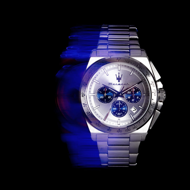 VELOCITA 43MM CHRO WHITE DIAL SS BR