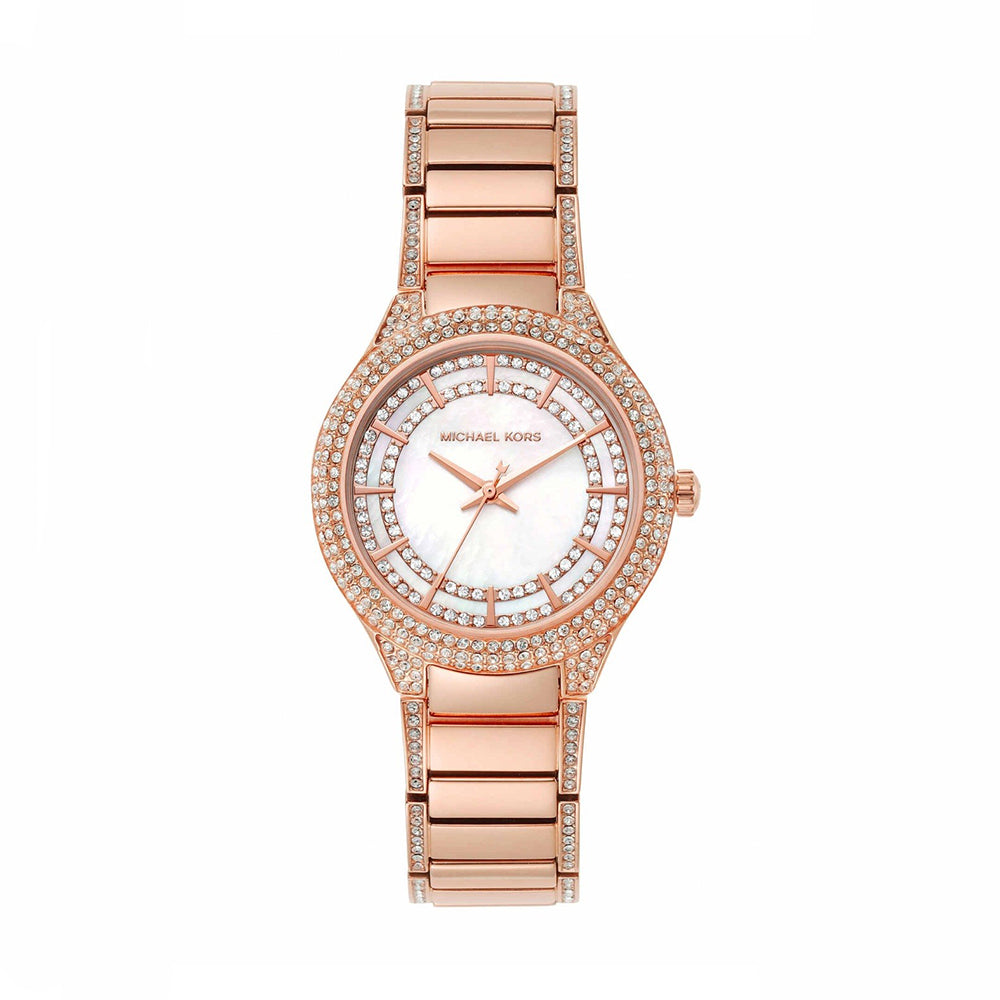 Michael Kors Three-Hand Rose Gold-Tone Stainless Steel Watch
