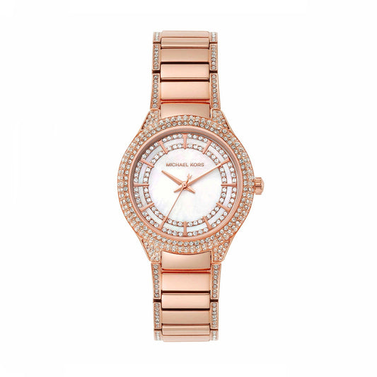 Michael Kors Three-Hand Rose Gold-Tone Stainless Steel Watch