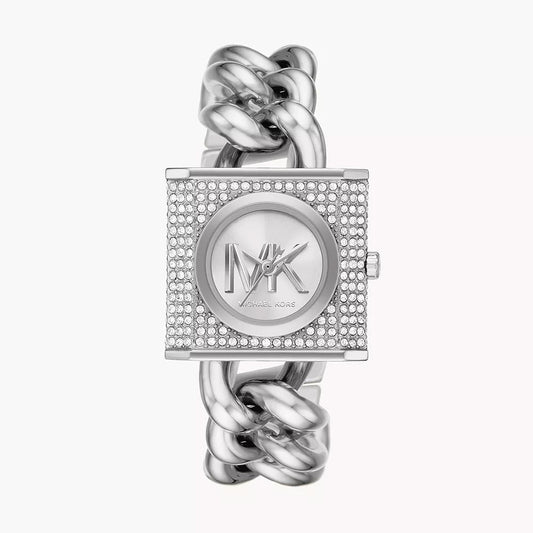 Michael Kors Mk Chain Lock Silver Stainless Steel Women's Watch