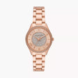 Michael Kors Lauryn Three-Hand Rose Gold-Tone Stainless Steel Watch