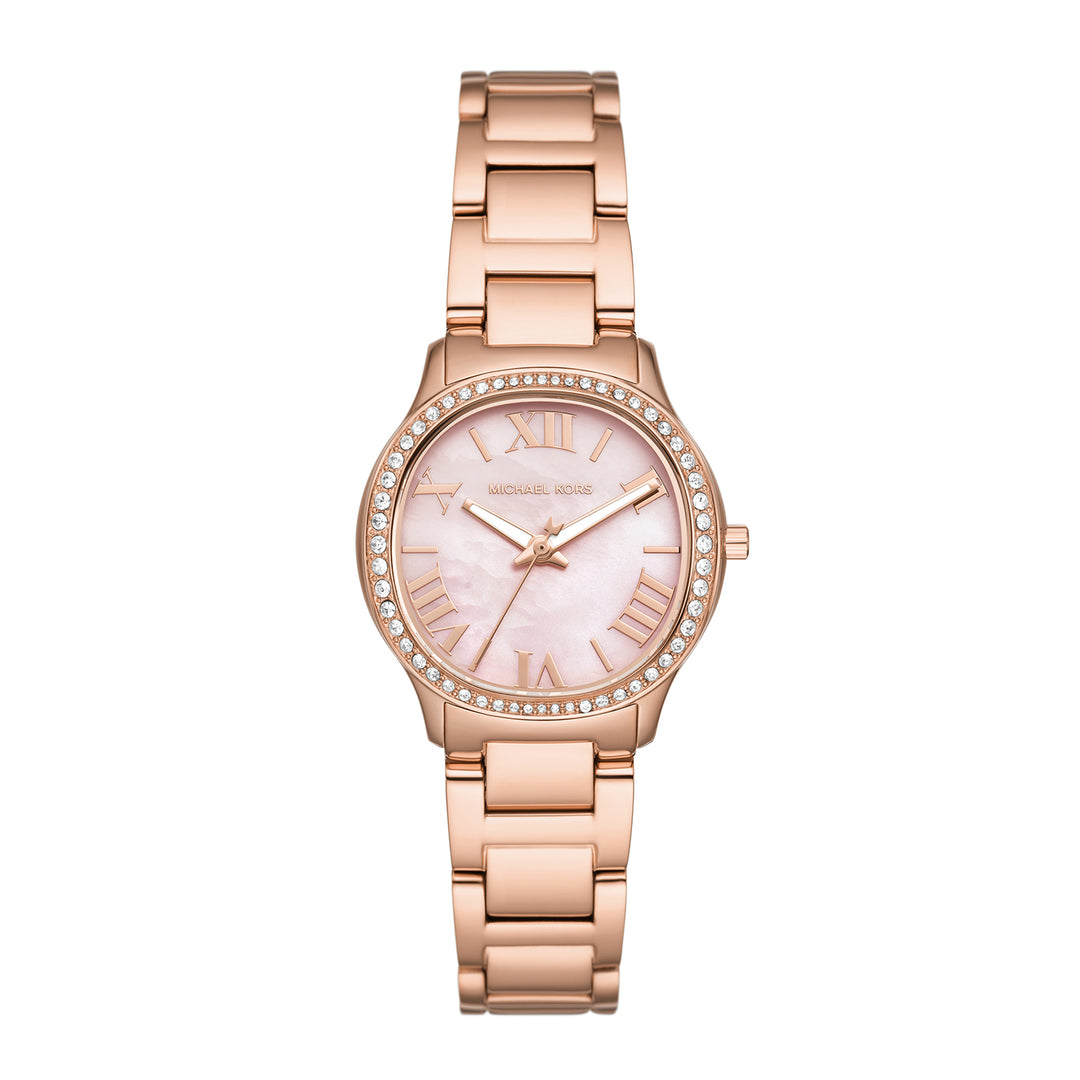 Michael Kors Women's Sage Three-Hand, Rose Gold-Tone Stainless Steel Watch