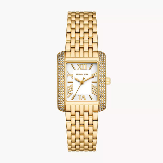 Michael Kors Emery Three-Hand Gold-Tone Stainless Steel Watch